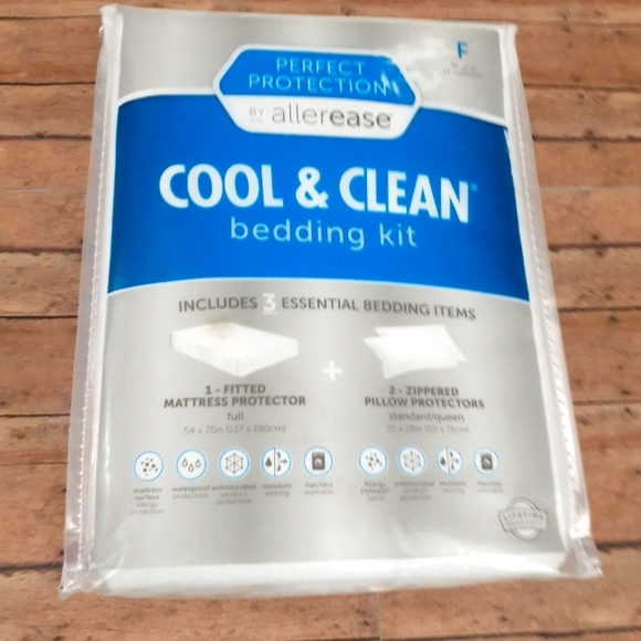 Allerease Perfect Protection Cool & Clean Mattress Protector & Pillow Case Full - Picture 1 of 6